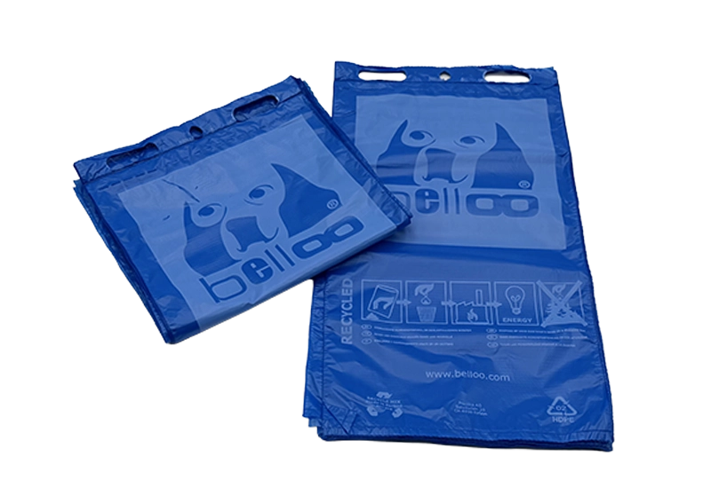 Liasses de sachets canins Liasse de sachets canins bleu.