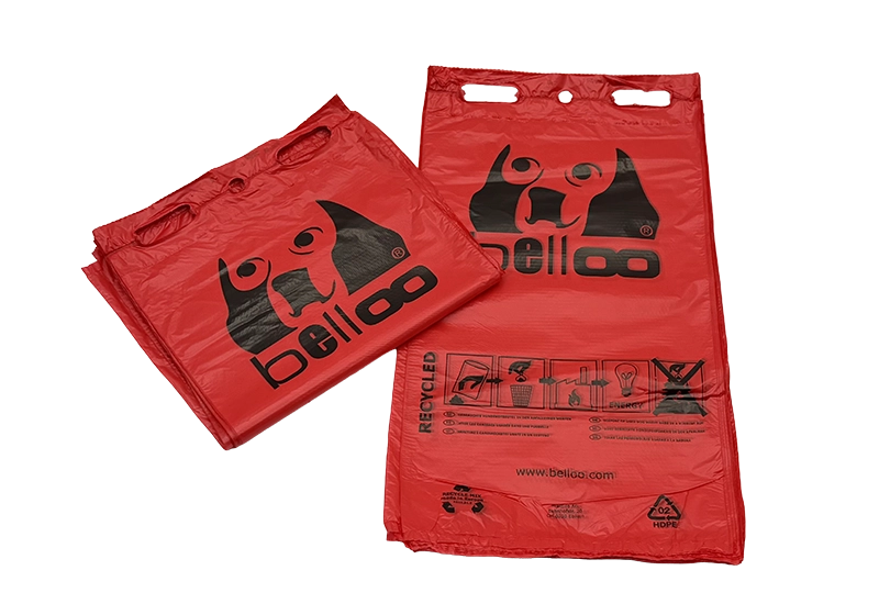 Liasses de sachets canins Liasses de sachets canins rouge.