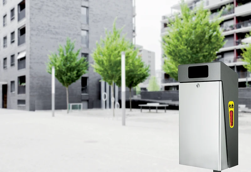 Duo poubelle et distributeur canin sur mât Poubelle et distributeur canin sur mât.